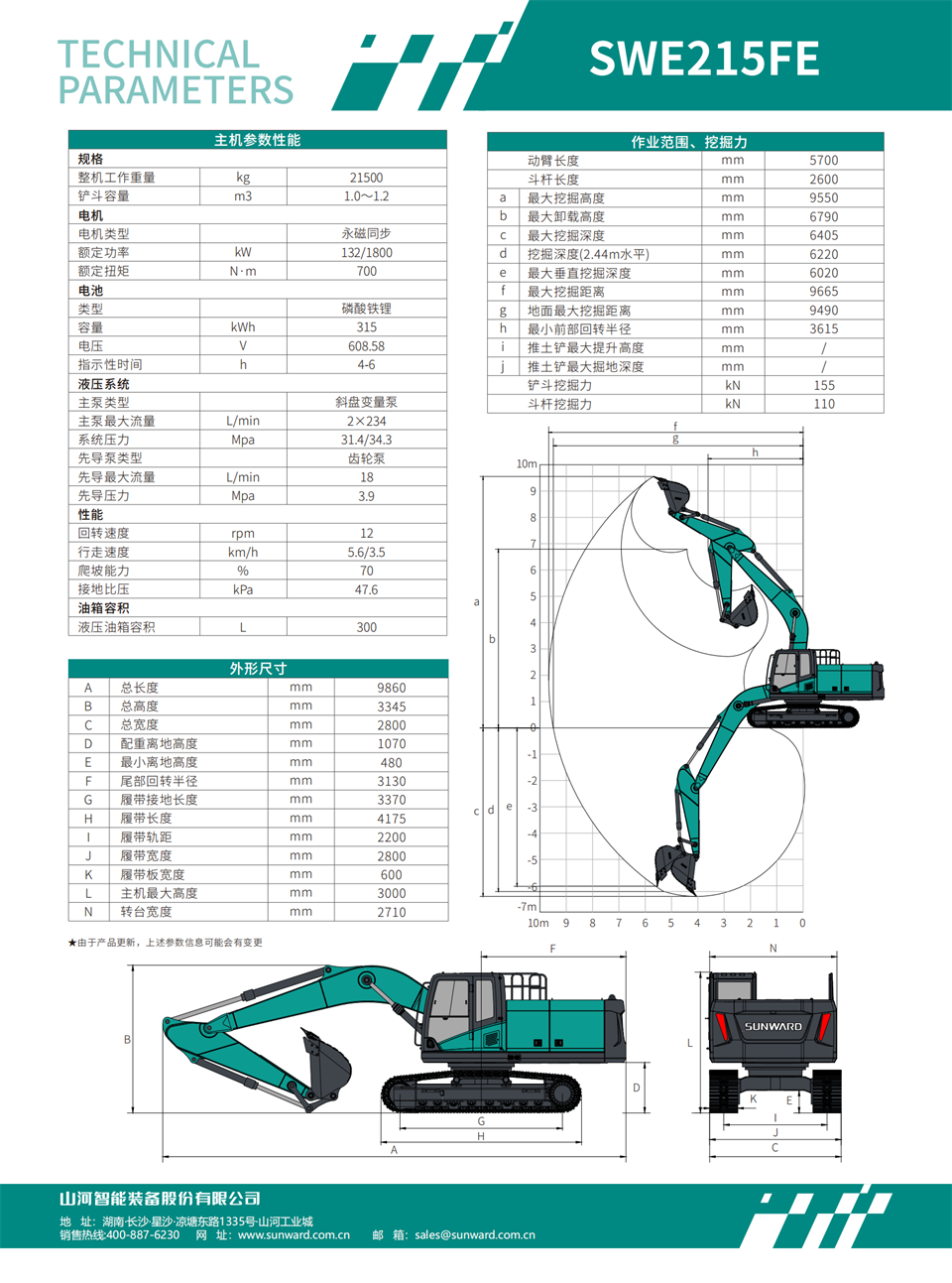 SWE215FE 电动挖掘机